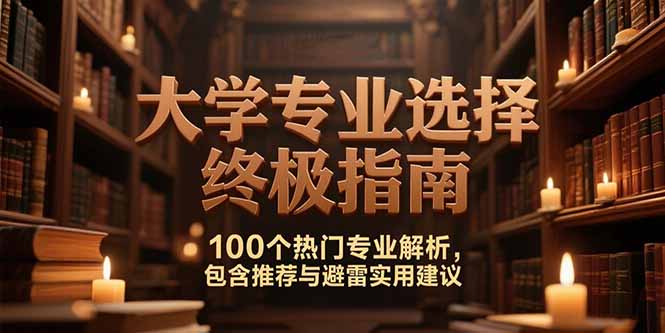 （15261期）付费文：大学专业选择终极指南,100个热门专业解析,包含推荐与避雷实用建议-湘创网