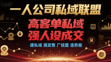 一人公司私域联盟，高客单私域，强人设成交，建私域 搞发售 广结盟 造势能-湘创网