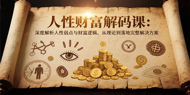 （15434期）人性财富解码课6.0：深度解析人性弱点与财富逻辑，理论到落地完整解决方案-湘创网