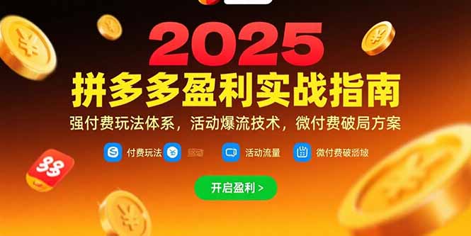 （15357期）拼多多盈利实战指南，强付费玩法，活动爆流技术，微付费破局方案(更新7月)-湘创网