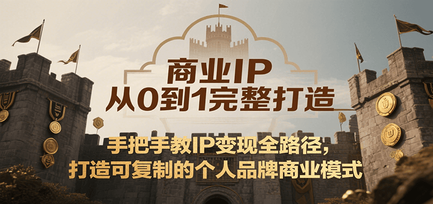 商业IP从0到1完整打造，手把手教IP变现全路径，打造可复制的个人品牌商业模式-湘创网