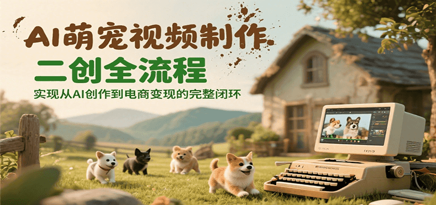 AI萌宠视频制作二创全流程，实现从AI创作到电商变现的完整闭环-湘创网