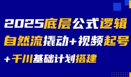 2025底层公式逻辑自然流撬动+视频起号+千川基础计划搭建-湘创网