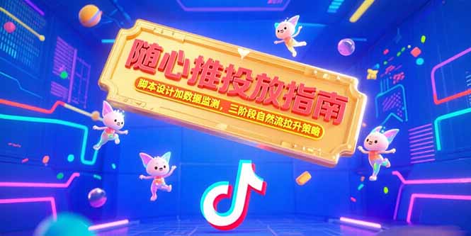 （15291期）随心推投放指南，脚本设计加数据监测，三阶段自然流拉升策略-湘创网