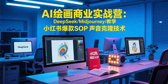 （15460期）AI绘画商业实战营：DeepSeek/Midjourney/教学 小红书爆款SOP 声音克隆技术-湘创网