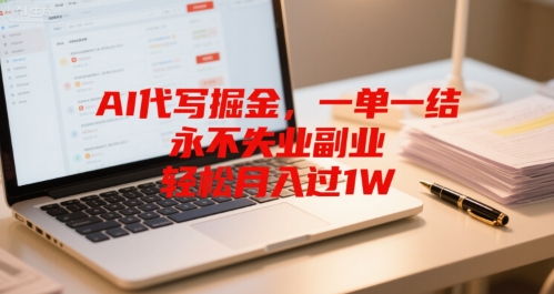 AI代写掘金，一单一结，永不失业副业，轻松月入过1W-湘创网