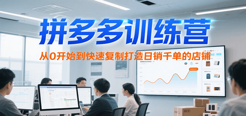 拼多多训练营，从0开始到快速复制打造日销千单的店铺（更新7月）-湘创网