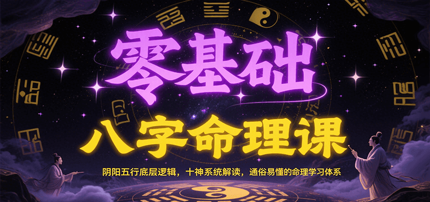 零基础八字命理课：阴阳五行底层逻辑，十神系统解读，通俗易懂的命理学习体系-湘创网