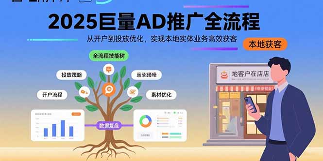 （15608期）2025巨量AD推广全流程，从开户到投放优化，实现本地实体业务高效获客-湘创网