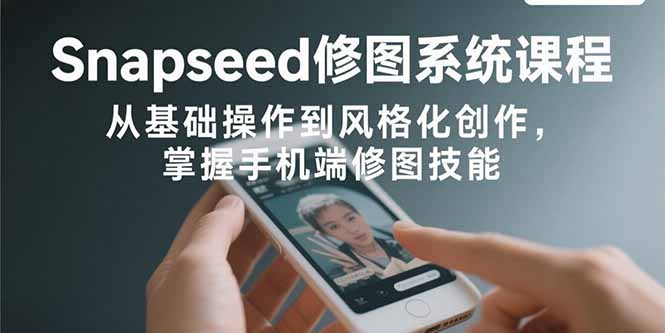 （15732期）Snapseed修图系统课程：从基础操作到风格化创作，掌握手机端修图技能-湘创网
