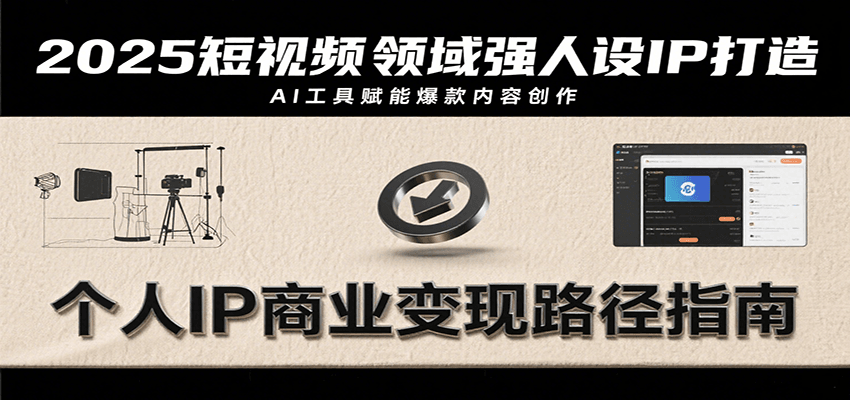 2025短视频领域强人设IP打造，结合爆款案例与AI工具应用，从个人出镜到商业成交转化-湘创网