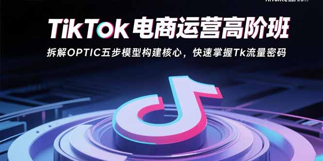 （15752期）TikTok电商运营高阶班：拆解OPTIC五步模型构建核心，快速掌握Tk流量密码-湘创网
