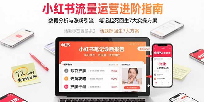（15827期）小红书流量运营进阶指南，数据分析与涨粉引流，笔记起死回生7大实操方案-湘创网