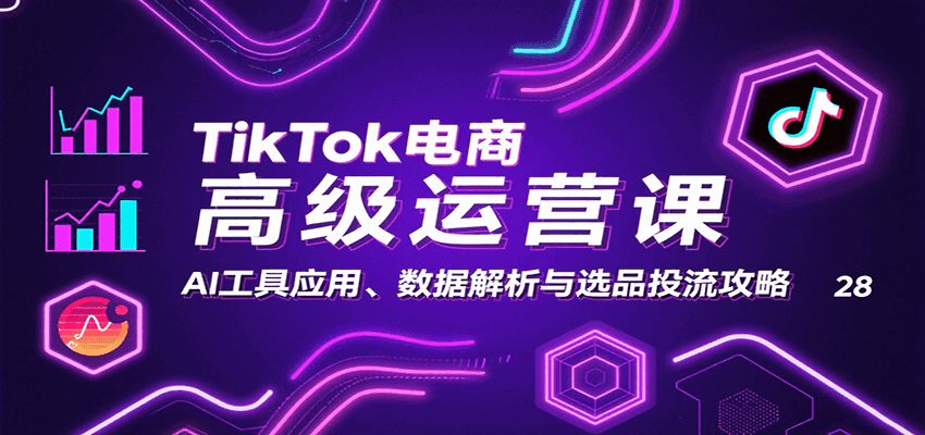 TikTok电商高级运营课：AI工具应用、数据解析与选品投流攻略-湘创网