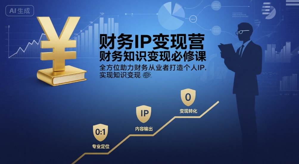财务IP变现营，财务知识变现必修课，全方位助力财务从业者打造个人IP，实现知识变现-湘创网