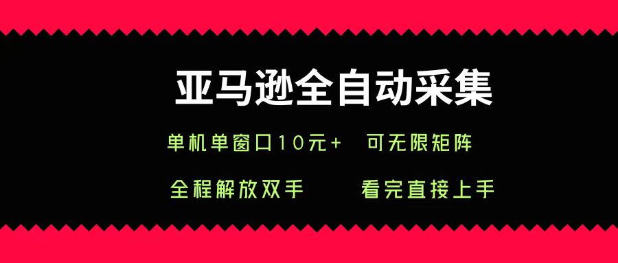 亚马逊全自动采集，单机单窗口一天10+，可无限矩阵去做-湘创网
