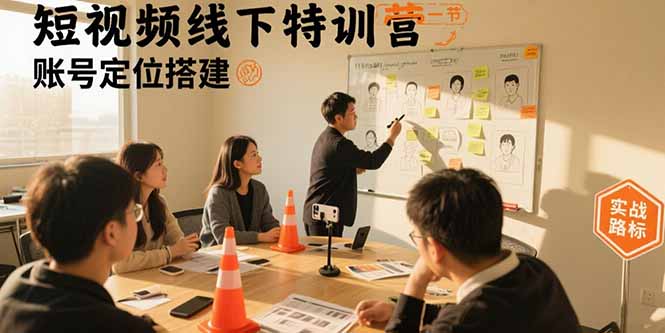 （15707期）短视频线下特训营：账号定位搭建/口播号拍摄剪辑/直播间流量入口/变现实战-湘创网