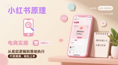 小红书原理以及详细实操流程，小红书电商教程-湘创网