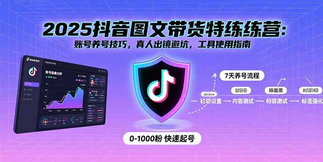 （15861期）2025抖音图文带货特练营：账号养号技巧，真人出镜避坑，工具使用指南-湘创网