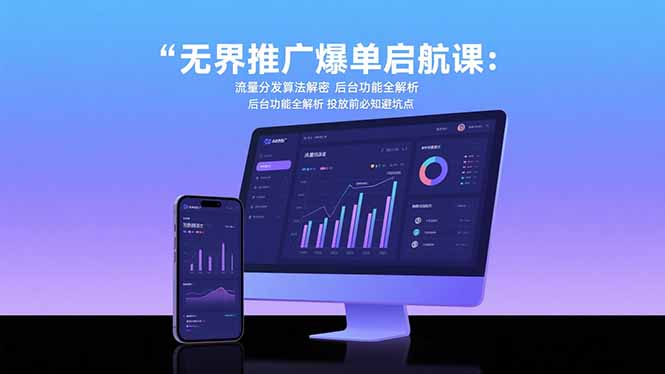 （15567期）无界推广爆单启航课：流量分发算法解密 后台功能全解析 投放前必知避坑点-湘创网