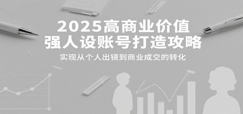 2025高商业价值强人设账号打造攻略，实现从个人出镜到商业成交的转化-湘创网