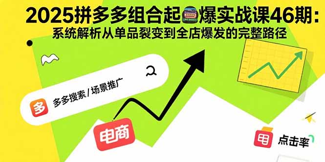 （15816期）2025拼多多组合起爆实战课46期：系统解析从单品裂变到全店爆发的完整路径-湘创网