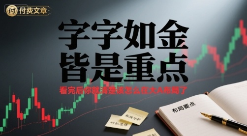 付费文章：字字如金 皆是重点， 看完后 你就清楚该怎么在大A布局了-湘创网