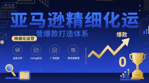 亚马逊精细化运营爆款打造体系，视频课+全套资料文档-湘创网