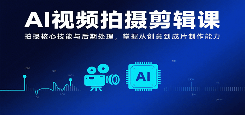 AI视频拍摄剪辑课，拍摄核心技能与后期处理，掌握从创意到成片制作能力-湘创网
