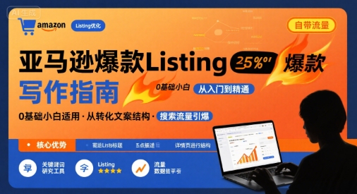 亚马逊爆款Listing写作方法，亚马逊0基础小白也能写爆款自带流量的Listing-湘创网