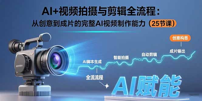 （15612期）AI+视频拍摄与剪辑全流程：从创意到成片的完整AI视频制作能力（25节课）-湘创网