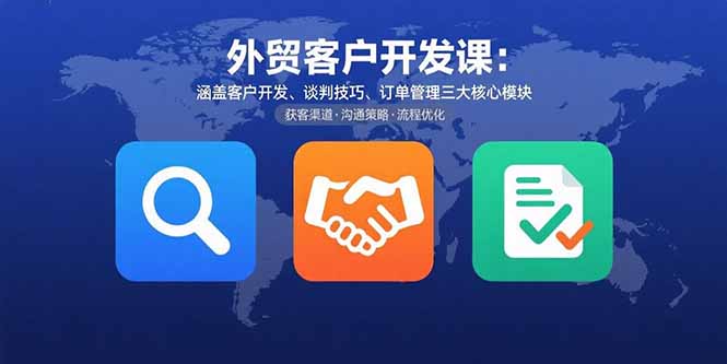 （15793期）外贸客户开发课：涵盖客户开发、谈判技巧、订单管理三大核心模块-湘创网