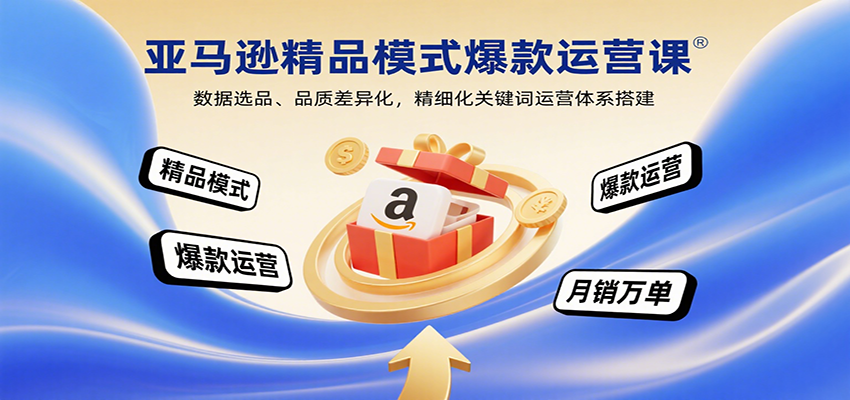 亚马逊精品模式爆款运营课：数据选品、品质差异化，精细化关键词运营体系搭建-湘创网