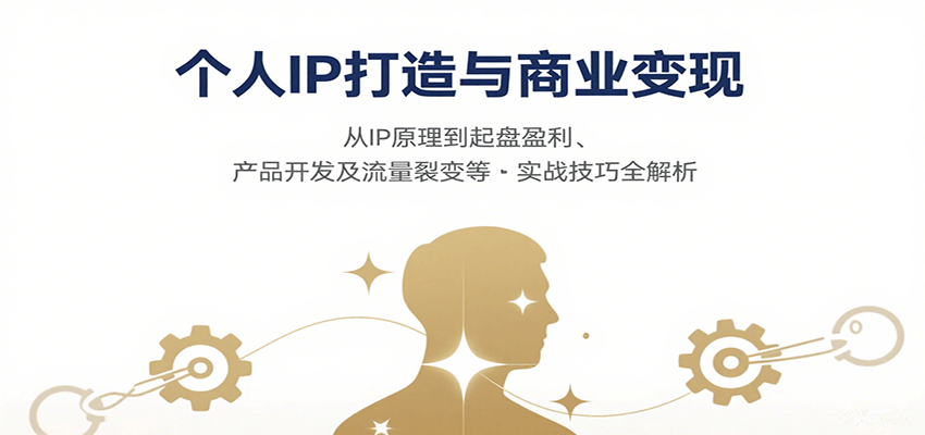 个人IP打造与商业变现，从IP原理到起盘盈利、产品开发及流量裂变等实战技巧全解析-湘创网