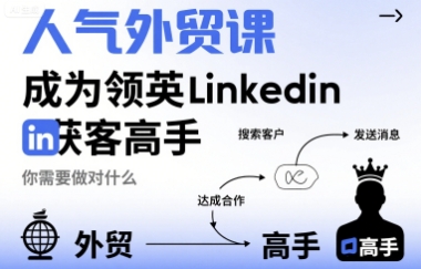 人气外贸课-成为领英Linkedin获客高手，你需要做对什么-湘创网