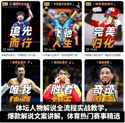 体坛人物解说全流程实战教学，爆款解说文案讲解，体育热门赛事精选-湘创网