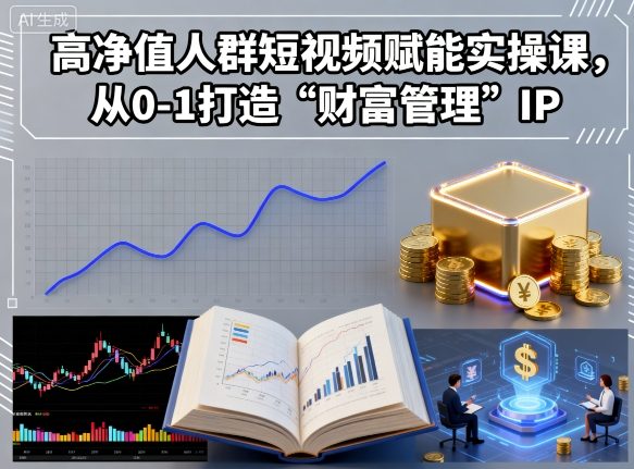 高净值人群短视频赋能实操课，从0-1打造“财富管理”IP-湘创网