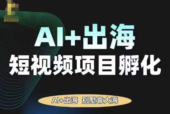 AI·TikTok AI+出海短视频项目孵化，陪你从0-1借助AI实现出海变现-湘创网