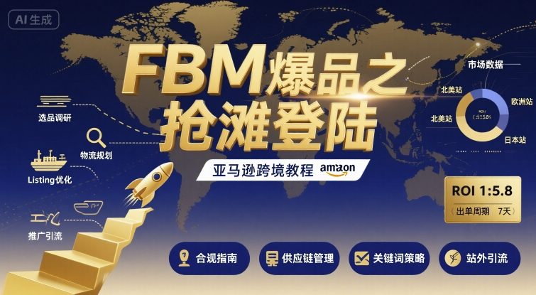 FBM爆品之抢滩登陆-亚马逊跨境教程-湘创网
