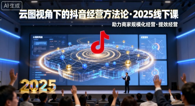 云图视角下的抖音经营方法论，2025线下课，助力商家规模化经营，提效经营（录音+字幕）-湘创网