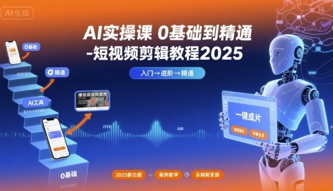 AI实操课0基础到精通-短视频剪辑教程2025-湘创网