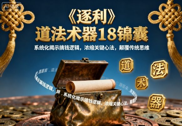 《逐利》道法术器18锦囊，系统化揭示搞钱逻辑，浓缩关键心法，颠覆传统思维-湘创网