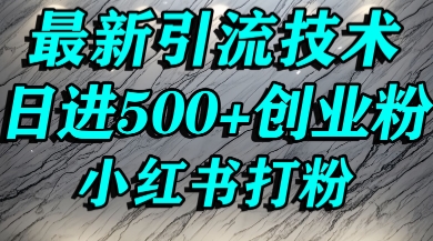 小红书精准引流创业粉，前辈求带孩子走投无路了，单人操作日引500+精准创业粉-湘创网