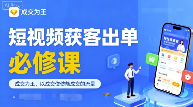 短视频获客出单必修课，成交为王，以成交为导向，直接做能成交的流量-湘创网