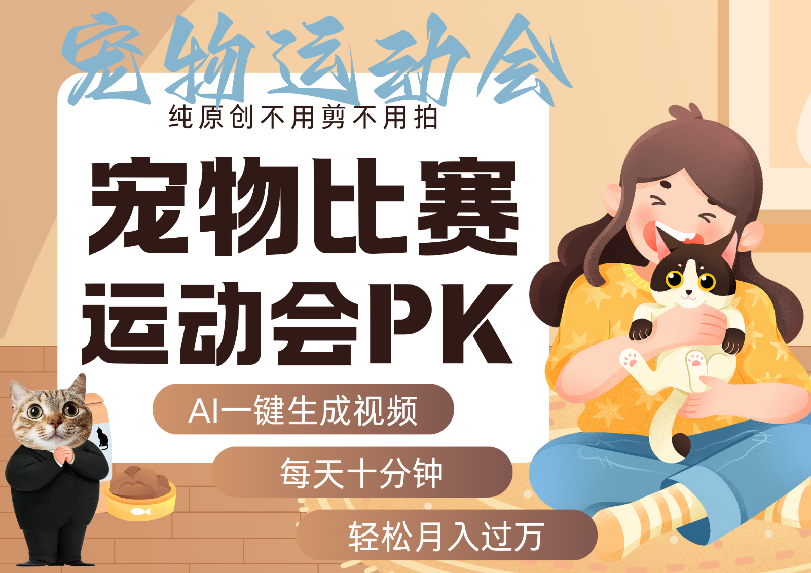 AI萌宠运动员跳水 射击  篮球  足球比赛   每天十分钟 附详细提示词文案库  代替做…-湘创网