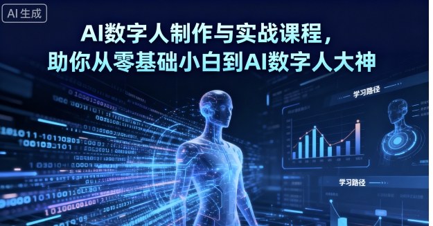 AI数字人制作与实战课程，助你从零基础小白到AI数字人大神-湘创网