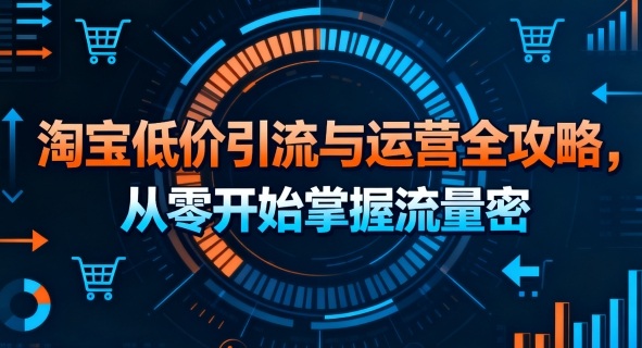 淘宝低价引流与运营全攻略，从零开始掌握流量密码-湘创网