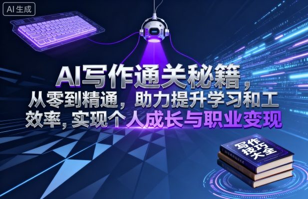AI写作通关秘籍，从零到精通，助力提升学习和工作效率，实现个人成长与职业变现-湘创网