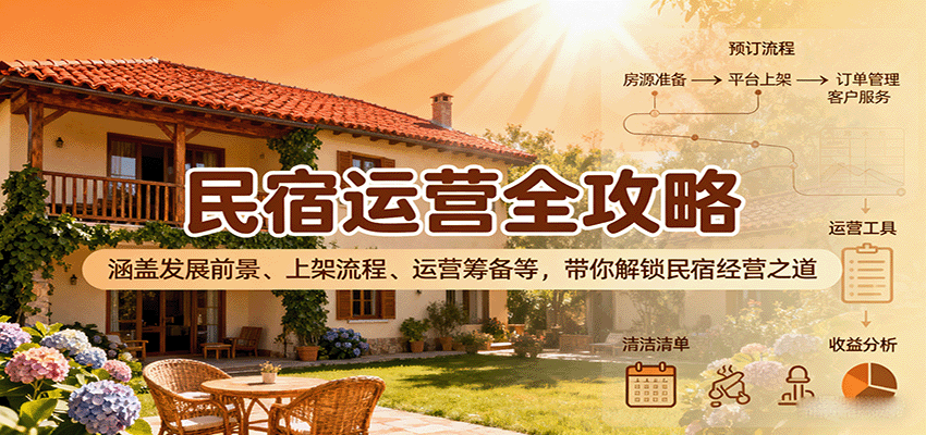 民宿运营全攻略：涵盖发展前景、上架流程、运营筹备等，带你解锁民宿经营之道-湘创网