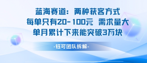 蓝海赛道：需求量大 单月累计下来能突破3W-湘创网